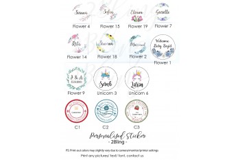 30mm Personalised Circle Sticker (pack of 24 circles), colour print